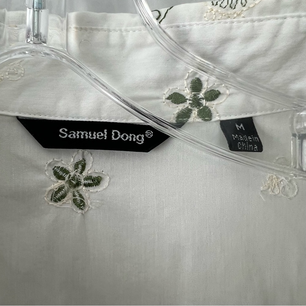 Samuel Dong Floral Embroidered Top Y2K - Picture 7 of 7